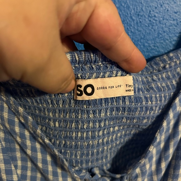 NWT so good for life! Blue and white plaid - Picture 3 of 6